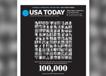 USA Today front page honors the Americans who have died from coronavirus