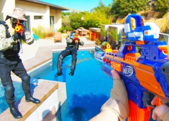 Nerf War: HUGE Mansion Battle 2