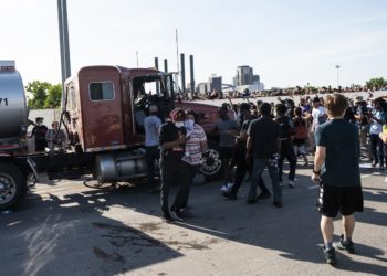 Cars, vehicles plow into demonstrations