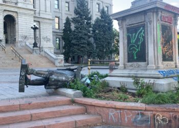 Civil War Statue In Front Of Colorado State Capitol Pulled Down – CBS Denver