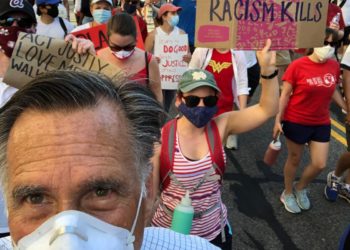 Mitt Romney (R-Utah) joins protest for racial equality