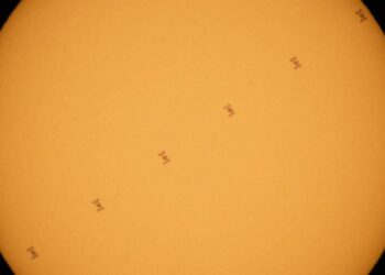 ISS looks like a Star Wars TIE fighter as it crosses the sun in NASA image