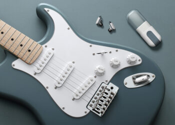 This wireless guitar headphone amplifier lets you make music without any strings attached!