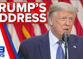 Trump addresses America on George Floyd protests, riots | 9 News Australia