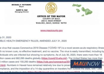 Maui Public Health Emergency Rules (Update: 7.31.20) | Maui Now