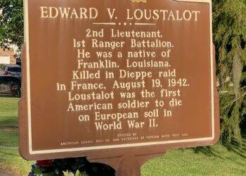 Franklin’s Lt. Edward Loustalot is also a war hero in France