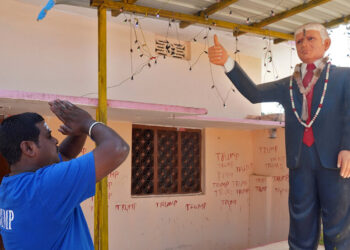 He Built a Trump Shrine and Prayed for His Health. Then He Collapsed.