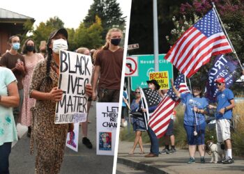 In Nevada City, politics and protests stoke a brewing civil war
