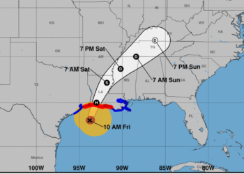 Live weather updates as storm nears Louisiana