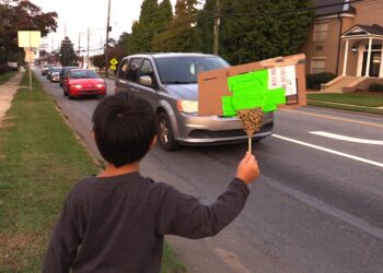 6-year-old boy protest against YouTube political ads