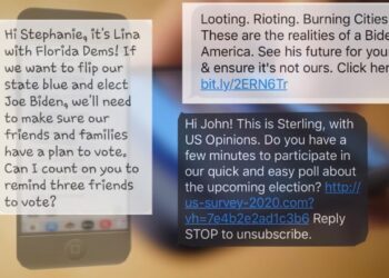 Political text messages peak as election nears, virus prevents most in-person campaigning