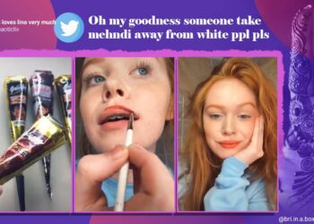 Video of model using mehendi to colour lips has Indians baffled and horrified