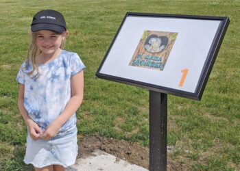 Monarch butterfly book featured in StoryWalk