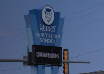 Wednesday (March 24) Scott Douglas Set To Step Down As Athletic Director At Quincy High In The Months Ahead And The Quincy Notre Dame Volleyball Team Rolls To A 2-0 Victory At The Pit Against The Eagles Of Liberty High